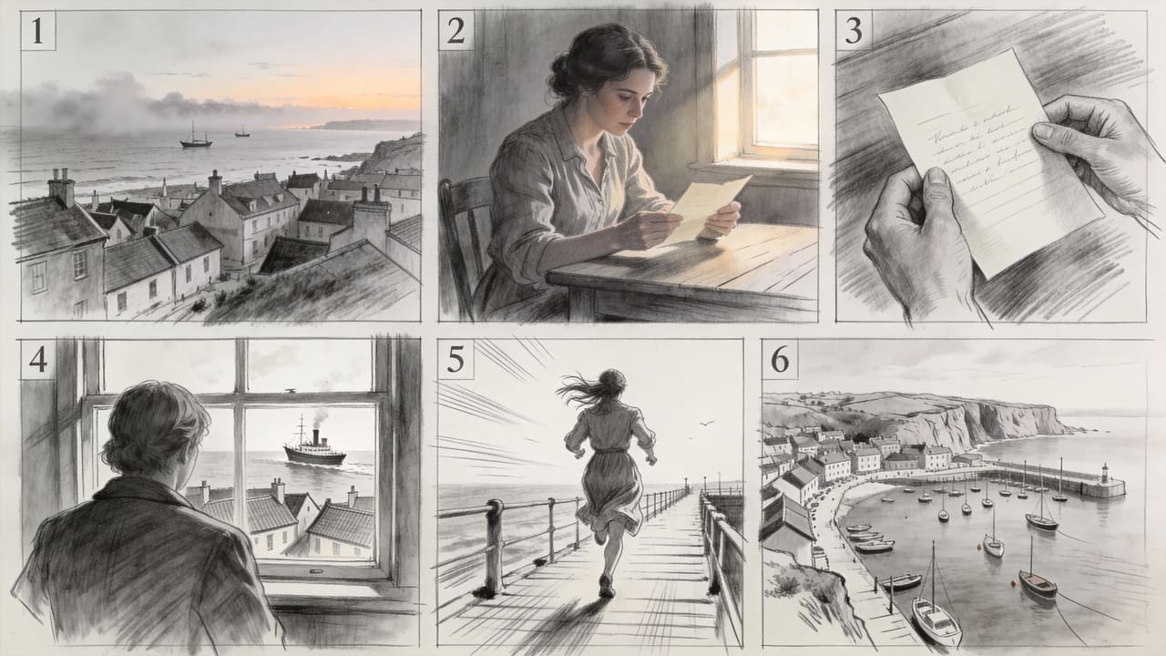 6-Panel Film Storyboard